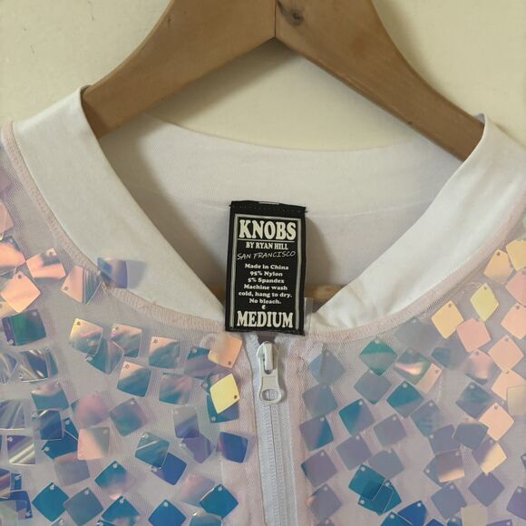 Pride Unisex Jacket Multicolor Size Medium Rainbow Bright Artsy Rave Clubwear - Picture 6 of 9